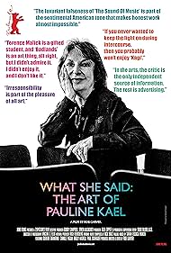 What She Said: The Art of Pauline Kael (2018) cover
